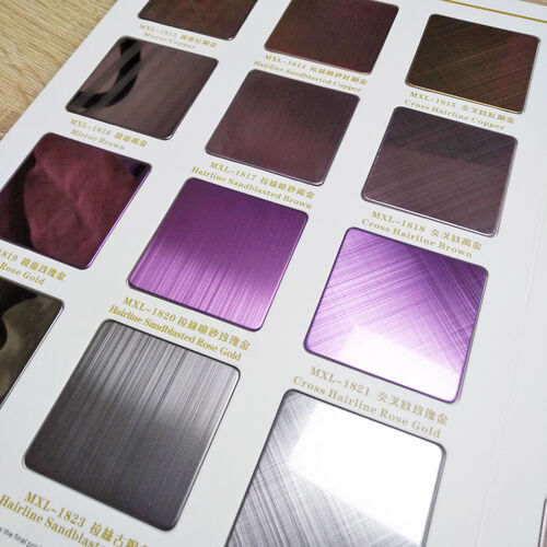 최신 회사 솔루션 정보 고품질 건물의 커튼 벽에 색이 있는 스테인레스 스틸 잎의 적용