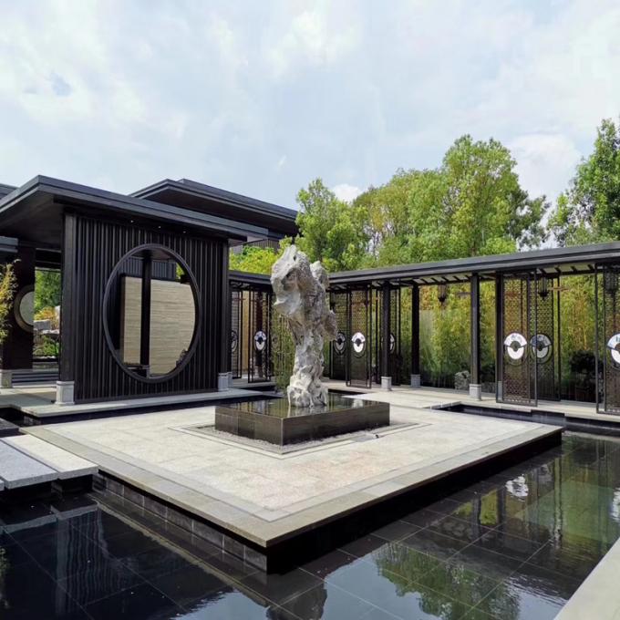 미국 스타일 레이저 절단 금 스테인리스 스틸 스크린 방 파티션 홈 호텔 레스토랑 5