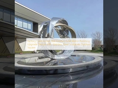 공장 맞춤형 304 마감 골드 미러 폴리싱 업그레이드 디자인 316L 스테인리스 스틸 조각 야외 광장