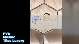 골드 로즈 골드 블랙 PVD 모자이크 타일