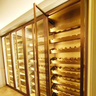 ODM DIN 201 Stainless Steel Commercial Wine Display Cabinets Cooler Fridge