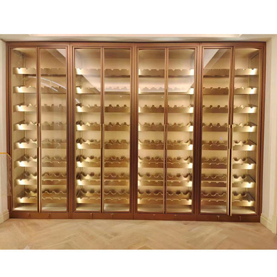 ODM DIN 201 Stainless Steel Commercial Wine Display Cabinets Cooler Fridge