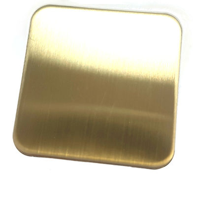 좋은 가격 샴페인 금색 빗질 된 헤어 라인 끝 201J1 안티 손가락 인쇄로 스테인리스 스틸 시트 온라인으로