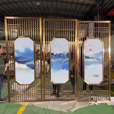 금속 현대 디자인 헤어 라인 스테인리스 스틸 개인 파티션 스크린 거실