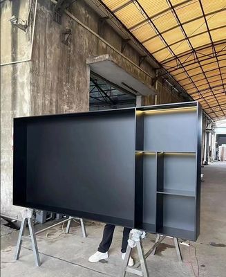 좋은 가격 304 블랙 스테인리스 스틸 금속 디스플레이 캐비닛 온라인으로