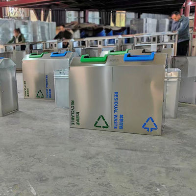factory Eco-friendly 316L Stainless Steel Trash Bin In Seaside Beach