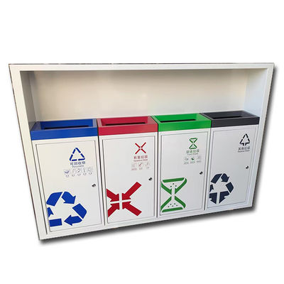 좋은 가격 실버 헤어라인 쓰레기 분류 쇼핑몰용 304 스테인레스 스틸 쓰레기통 온라인으로