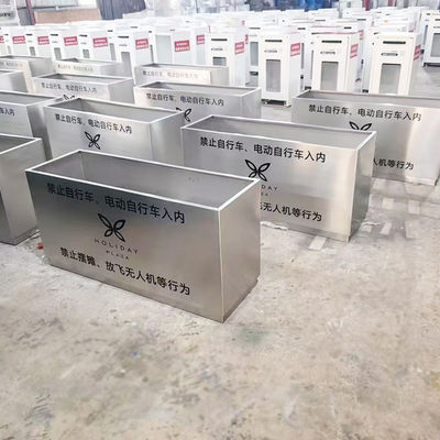 좋은 가격 도시 거리 프로젝트를 위한 녹색 야외 316L 스테인리스 스틸 알루미늄 화분 온라인으로