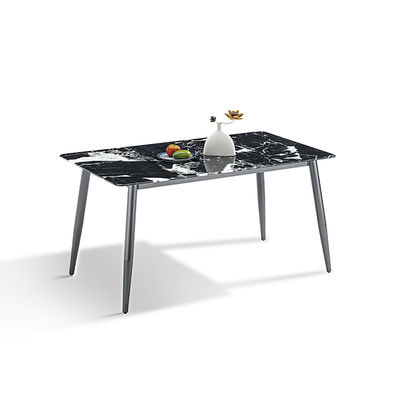 좋은 가격 모던 소결석 상판 그레이 컬러 탄소강 베이스 식탁 온라인으로