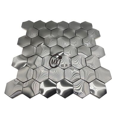 좋은 가격 프리미엄 블랙 미러 스테인리스 스틸 모자이크 - 3mm 두께 300x300mm 장판 온라인으로