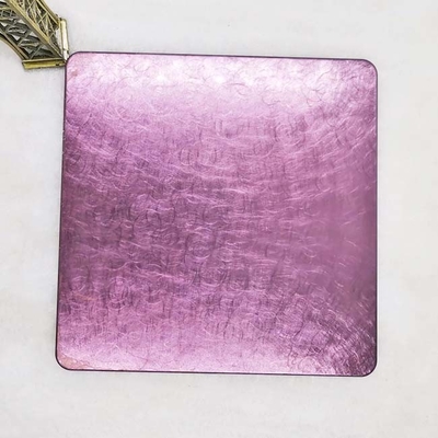 Pearl Vibration Rose Red Colored Stainless Steel Sheet Antiwear PVD BV