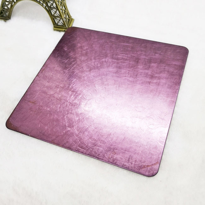Pearl Vibration Rose Red Colored Stainless Steel Sheet Antiwear PVD BV