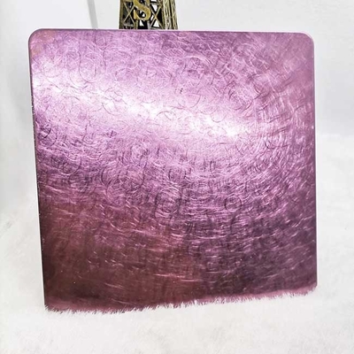 Pearl Vibration Rose Red Colored Stainless Steel Sheet Antiwear PVD BV