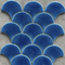 남미 청록색 하늘색 팬 모양의 패턴 벽 장식용 세라믹 모자이크 타일