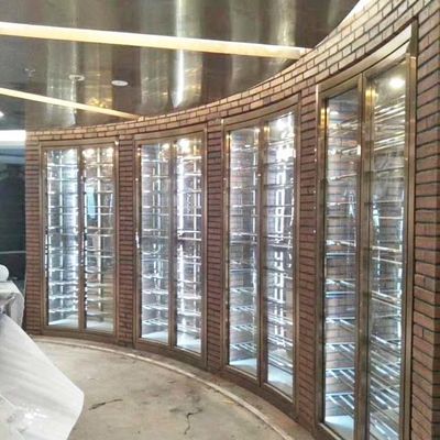 좋은 가격 금속 스테인레스 스틸 포도주 캐비닛 냉각기 240V 50Hz 접촉시 제어판 온라인으로