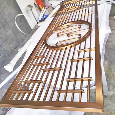 좋은 가격 검은 장미 금청동 고대 매우 가는 브러시 거울 수직 스테인레스강 스크린 분할 방 칸막이 패널 온라인으로