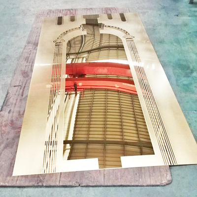 좋은 가격 고전 스타일 부분 비드는 에칭된 반사경 색상 스테인레스 강판을 강타했습니다 온라인으로