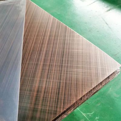 좋은 가격 내부 설계를 위한 교차하는 매우 가는 선 고대 구리색 스테인레스 강판 온라인으로