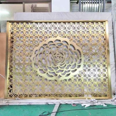 좋은 가격 장미빛 금청동 검은 매우 가는 선 솔 수평선상 그림 패턴 디자인 스테인레스강 스크린 파티션 분할기 패널 온라인으로