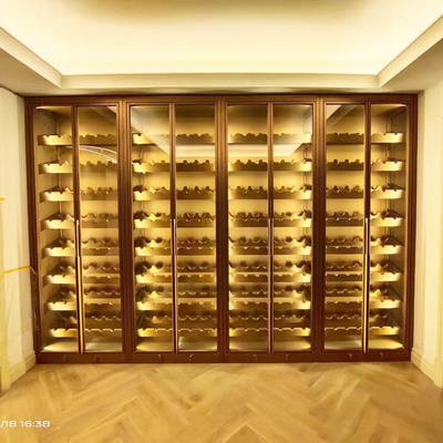 ODM DIN 201 Stainless Steel Commercial Wine Display Cabinets Cooler Fridge