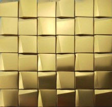 좋은 가격 48 3d 부등변 4각형 스테인레스 강 모자이크는 293×293mm 부엌 장식을 타일로 덮습니다 온라인으로