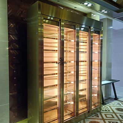 좋은 가격 단순한 설계 가구 사용을 위한 적당한 스테인리스 포도주 내각 온라인으로