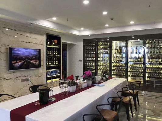 좋은 가격 집의 고급 스테인레스 강 잔 와인 저장 캐비넷 압축기 와인 내각 온라인으로