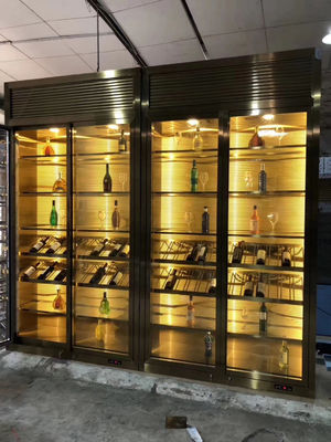 좋은 가격 SUS ASTM 304 316L 스테인레스 강 포도주 캐비닛은 고대 매우 가는 브러시 방 저온을 구리도금합니다 온라인으로