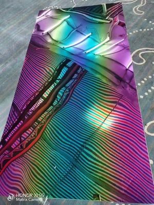 좋은 가격 다채로운 무지개 거울 예술 색상 스테인리스 스틸 시트 3.0mm 장식용 온라인으로