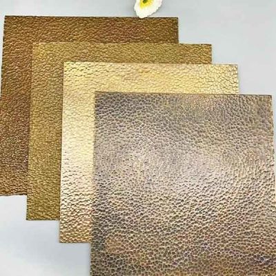 좋은 가격 304 로즈 골드 샴페인 브론즈 PVD 코팅 해머 마무리 컬러 스테인리스 스틸 시트 온라인으로