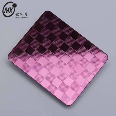 좋은 가격 304 컬러 바이올렛 보라색 엠보스 스테인리스 스틸 시트 패널 벽 내부 디자인 온라인으로