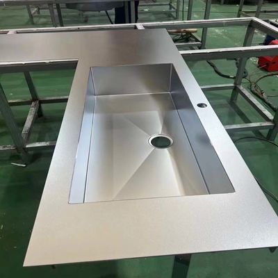 좋은 가격 공장 304 헤어 라인 빗질 된 엠보스 된 진주 쏘기 스테인리스 스틸 시트 부엌 데스크톱 온라인으로