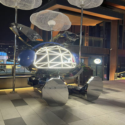 좋은 가격 야외 공공 장식 예술 사용자 지정 디자인 LED 스테인리스 스틸 조각 온라인으로