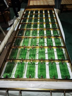 좋은 가격 금색의 인테리어 장식용 모루 유리로 맞춤형 크기의 스테인리스 스틸 스크린 파티션 온라인으로