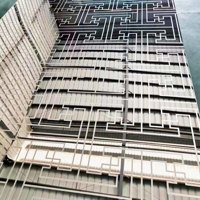 좋은 가격 은 밝은 색상 316L 스테인리스 스틸 에치드 패널 호텔 장식 온라인으로