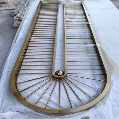 좋은 가격 청동색 빗발 레이저 절단 304 스테인리스 스틸 금속 스크린 파티션 호텔 장식 온라인으로