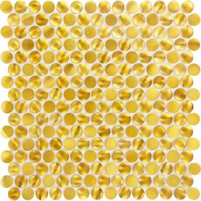 좋은 가격 둥근 모양 금색 스테인리스 스틸 모자이크 타일 벽 배경 온라인으로