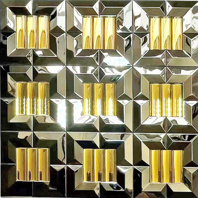 좋은 가격 3D 독특한 텍스처 벽화 패널 스테인리스 스틸 금속 모자이크 온라인으로