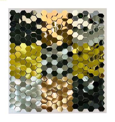 좋은 가격 샴페인 금 스테인리스 스틸 모자이크 타일 온라인으로