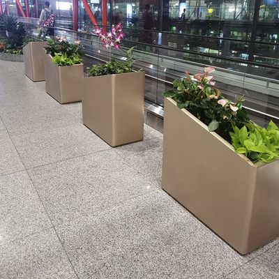 도시 고속도로 및 주거 도로 녹화 프로젝트용 야외 스테인리스 스틸 화분