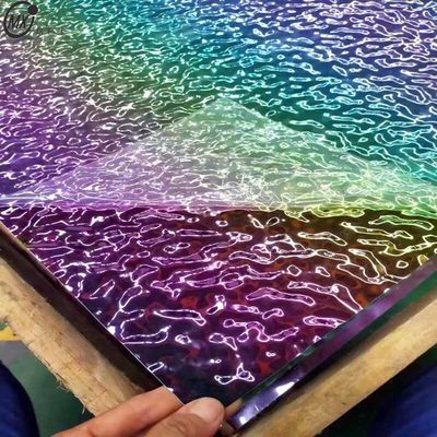 좋은 가격 다채로운 색상의 물결 무늬 미러 서피서 8k 장식 스테인리스 스틸 시트 온라인으로