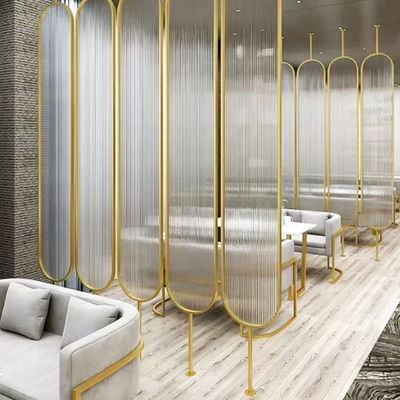 좋은 가격 Metal Brushed Satin Glass Metal Oval Stainless Steel Partition Dividers For Hotel Room 온라인으로