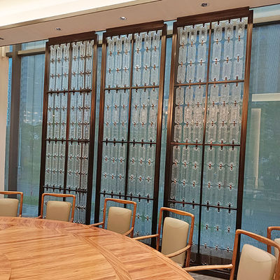 좋은 가격 유리 사용자 지정 디자인으로 동색 스테인리스 스틸 룸 디바이더 온라인으로