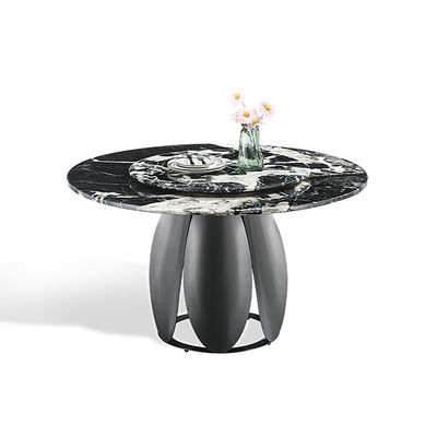 좋은 가격 모던 라운드 소결석 블랙 컬러 스테인리스 스틸 회전식 식탁 온라인으로