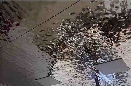 좋은 가격 실버 멀티 컬러 316L 1.2MM 두께 미러 물 물 파동 스틸 패널 온라인으로