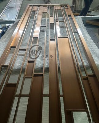 좋은 가격 PVD 플래팅 티타늄 스테인리스 스틸 스크린 파티션 미러 8k 폴란드 및 사용자 정의 가능한 색상 옵션 온라인으로