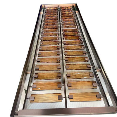 좋은 가격 럭셔리 앙티크 브롱스 붓 스틸 스크린 파티션 브라운 유리 레스토랑 호텔 거실 장식 온라인으로