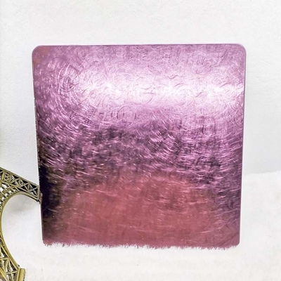 Pearl Vibration Rose Red Colored Stainless Steel Sheet Antiwear PVD BV